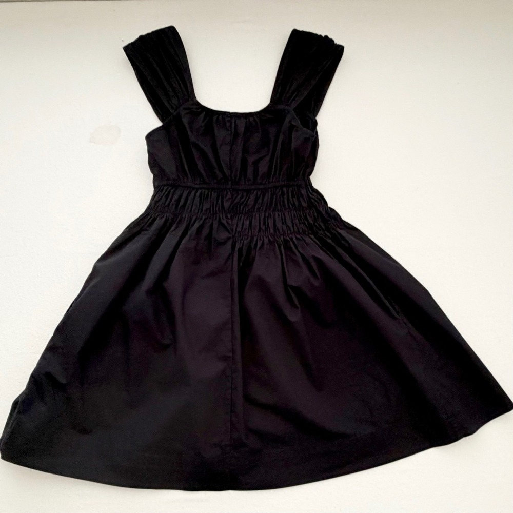 Ciao Lucia Abella Dress XS Black Cotton Poplin Smocked Mini LBD Minimalist EUC - Picture 15 of 16